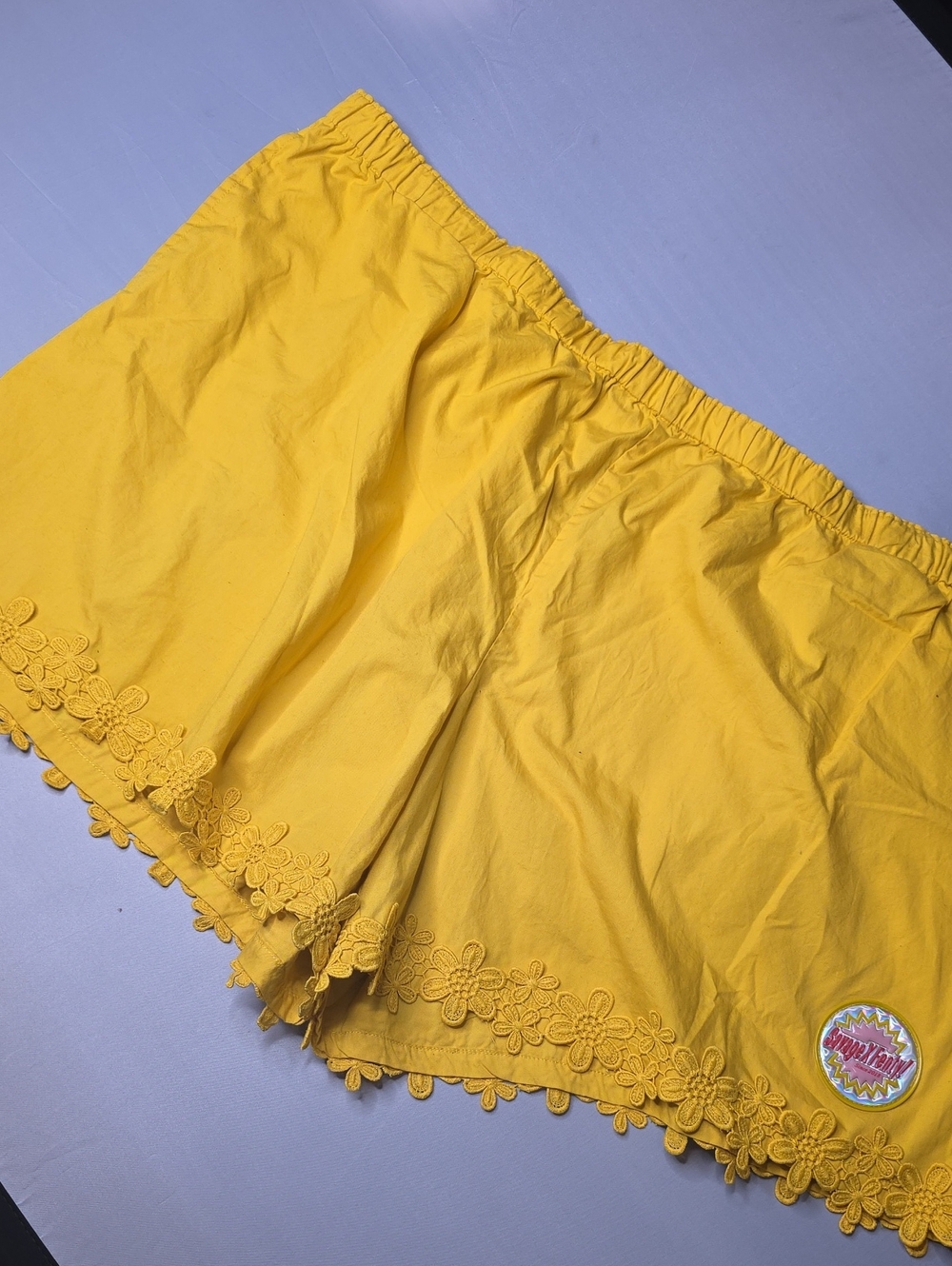 Savage X Fenty Yellow Floral-Edge High Waist Shorts 3X